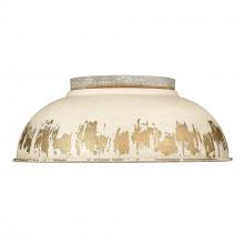  0865-FM AGV-AI - Kinsley Flush Mount in Aged Galvanized Steel with Antique Ivory Shade